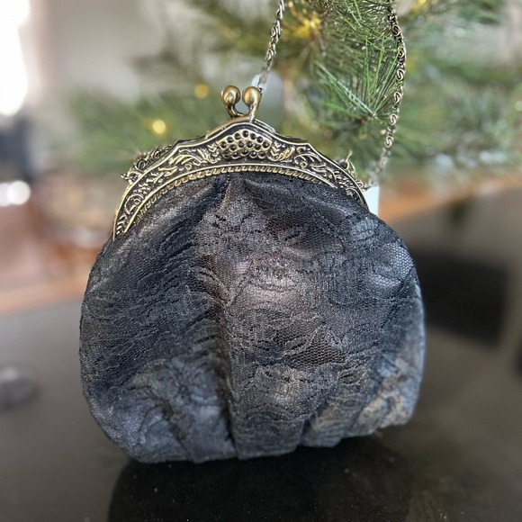 Vintage Black Clutch Bag - Picture 1 of 3